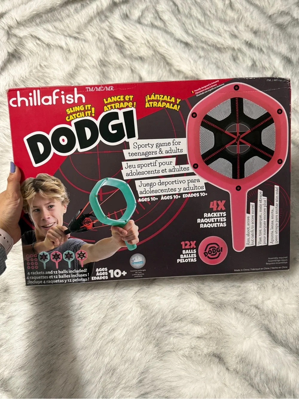 Chillafish Dodgi Sling-And-Catch Game - Red & Teal